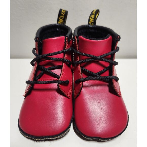 Dr. Martens Other - Dr. Martens 1460 Crib Red Leather Lace Up Booties, US Infant Size 3